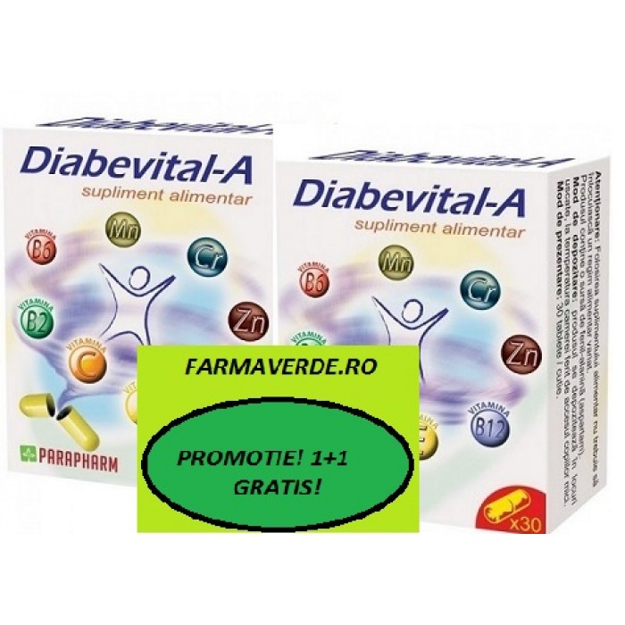 PACHET! Diabevital-A Diabet 30 cps 1+1 GRATIS! Quantum Pharm