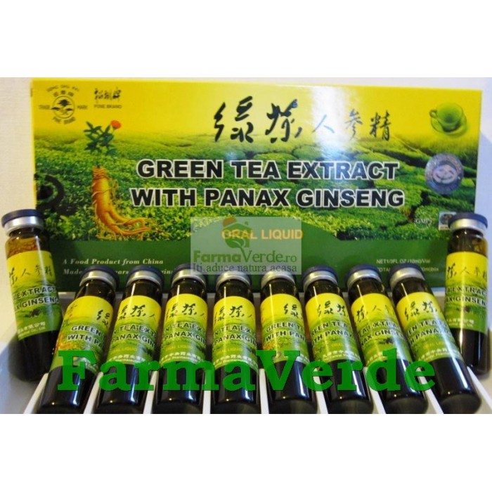 Extract de Ceai Verde si Panax Ginseng 10 fiole 10 ml Sanye L&L