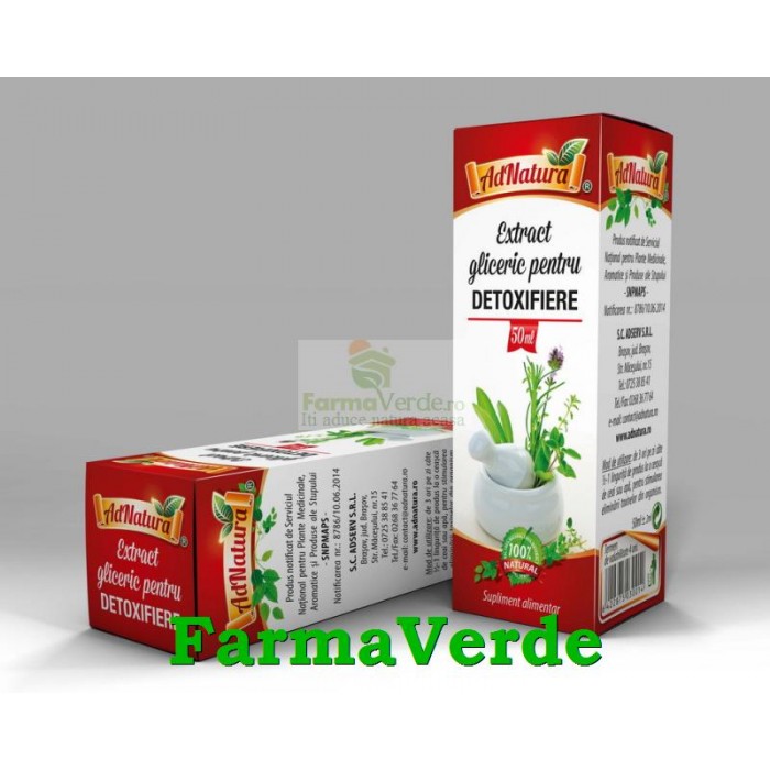 Extract gliceric pentru DETOXIFIERE 50 ml Adnatura Adserv