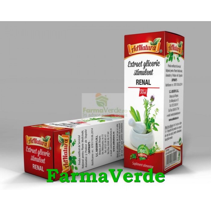 Extract gliceric stimulent RENAL 50 ml Adnatura Adserv