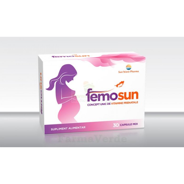 Femosun Vitamine si Minerale Gravide 30 capsule Sun Wave Pharma