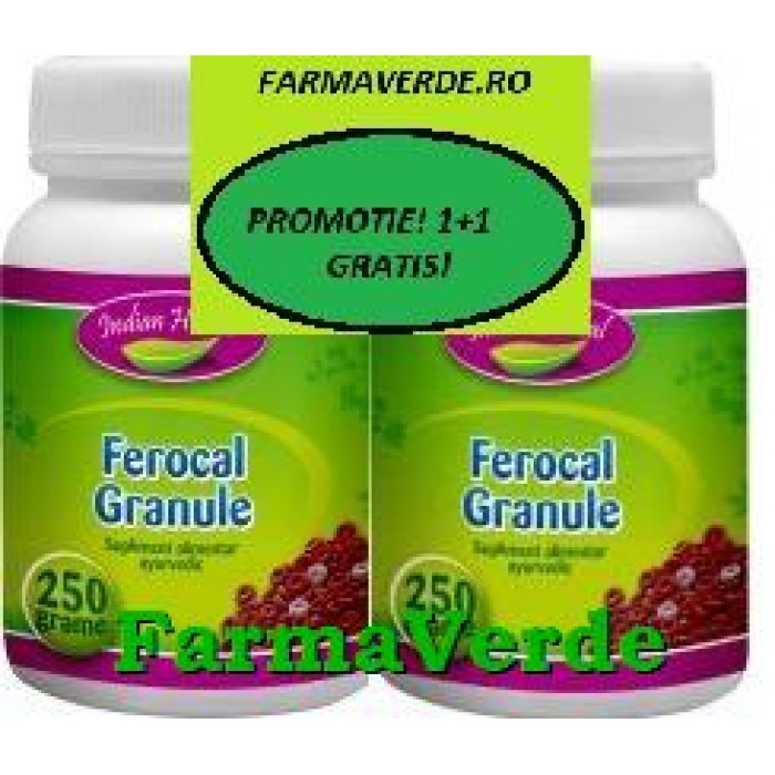 PACHET! Ferocal Granule Pulbere 250 gr 1+1 GRATIS! Indian Herbal