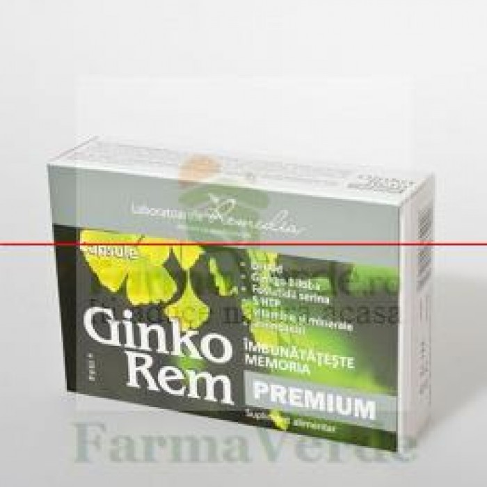 Ginkorem Premium 120 mg 30 cpr Laboratoarele Remedia