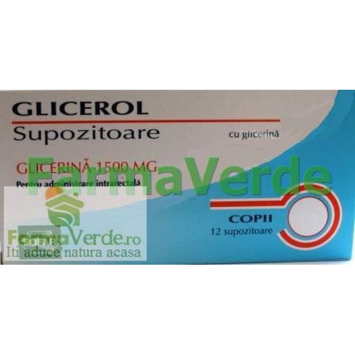 GLICEROL Supozitoare cu Glicerina 1500MG 12 Supozitoare COPII