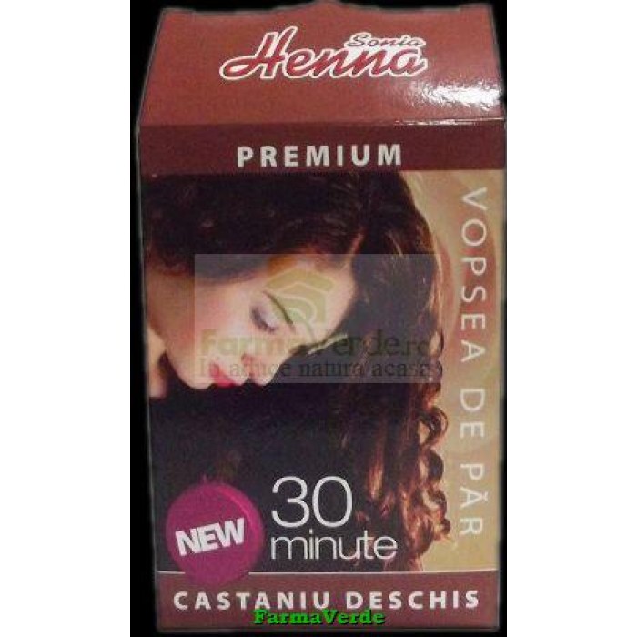 Henna Premium Vopsea Sonya Colorant Pentru Par Castaniu 60 gr