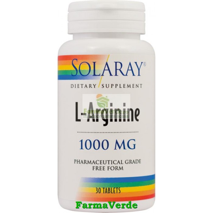 L-Arginine1000 mg 30 Comprimate Solaray Secom