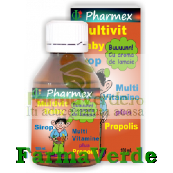 Sirop MULTIVIT BABY Multivitamine si Propolis 100 ml Pharmex