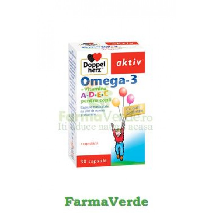Doppelherz aktiv Omega-3 + Vitamina A + D + E + C pentru copii