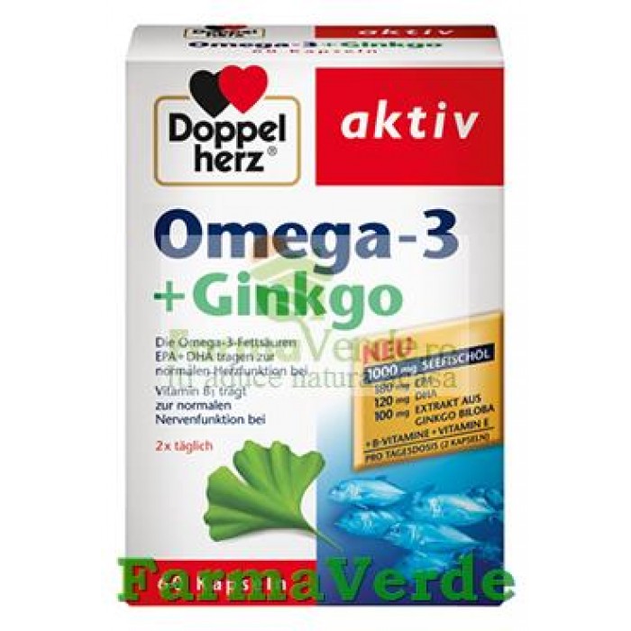 Doppelherz Aktiv Omega-3 + Ginkgo 60 capsule