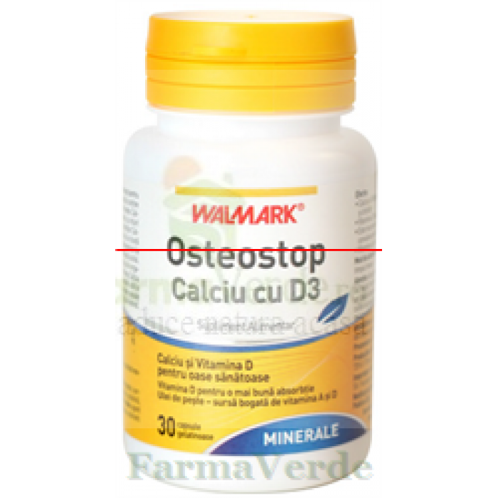 Osteostop Calciu cu Vitamina D 3-30 comprimate Walmark