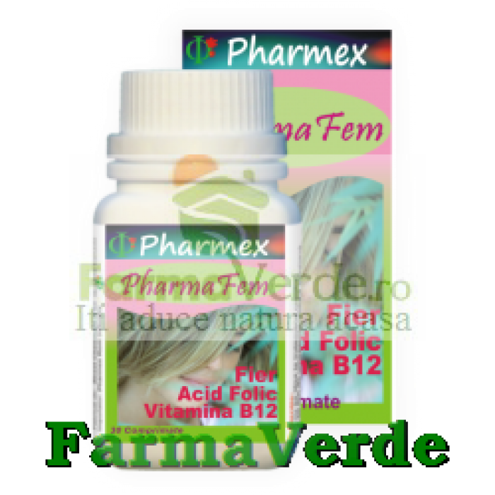 PHARMAFEM Fier,Acid Folic 30 cpr Pharmex