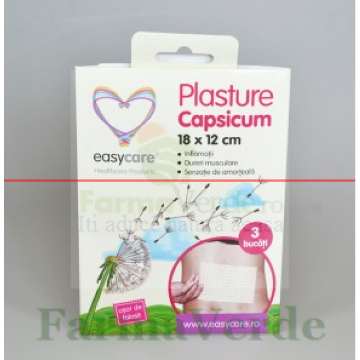 Plasture Capsicum Antireumatic 18x12 cm 1 bucata EasyCare