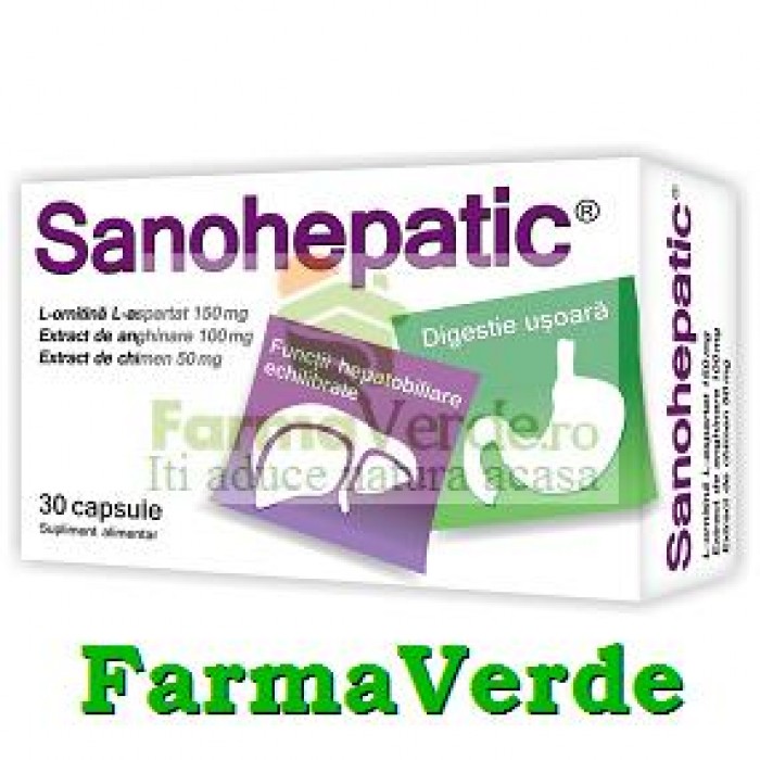Sanohepatic Hepato-Protector 30 capsule Zdrovit