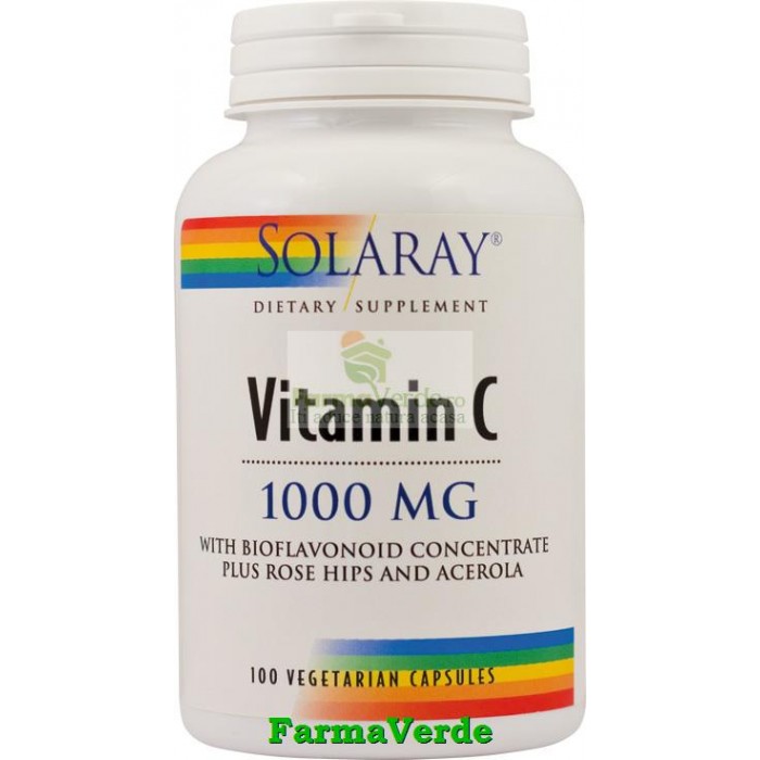 Vitamina C 1000mg 100 Capsule Solaray Secom