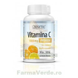 Vitamina C Premium 1000 mg cu citrice 60 capsule Zenyth PHARMACEUTICALS