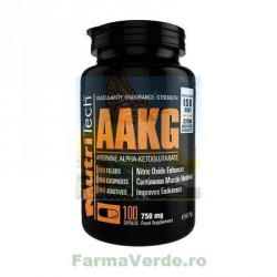 AAKG Crestere masa musculara 100 capsule Nutritech