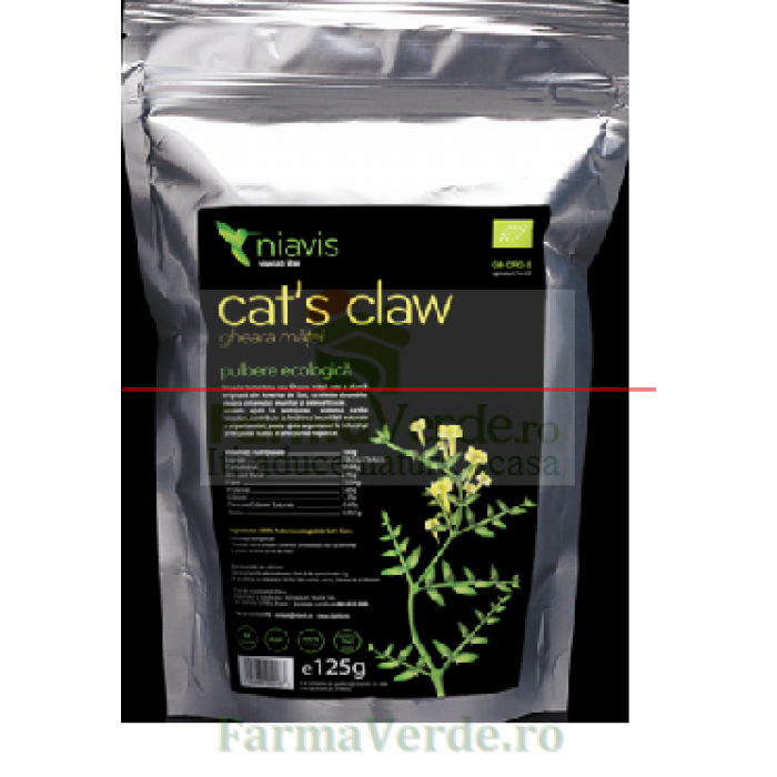 Cat's Claw Gheara Matei Pulbere Ecologica/Bio 125 gr Niavis