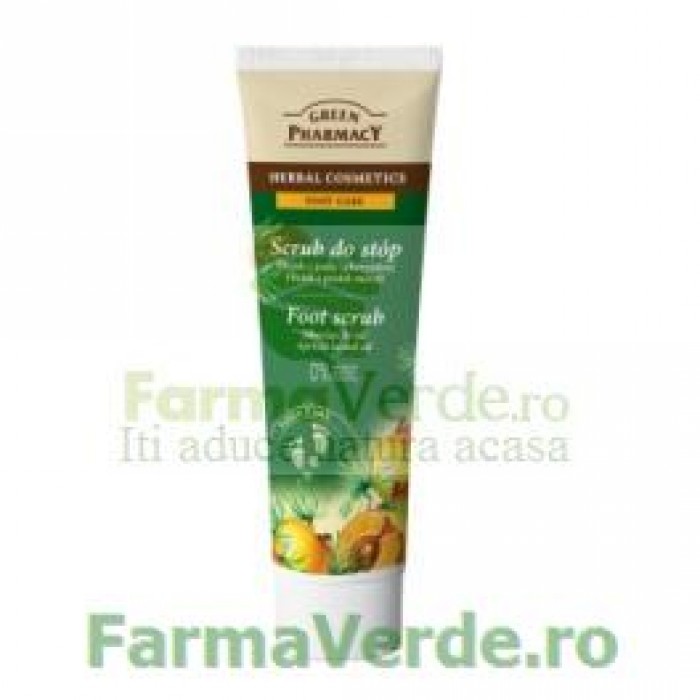 Exfoliant pentru picioare cu uleiuri de brad siberian si caise EP82  Green Pharmacy Cosmetica Verde