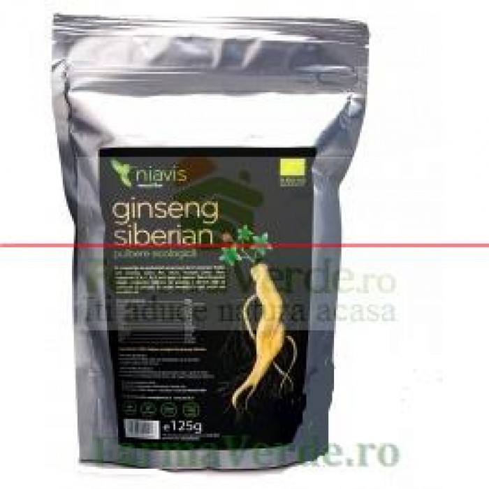 Ginseng Siberian Pulbere Organica 125 gr Niavis