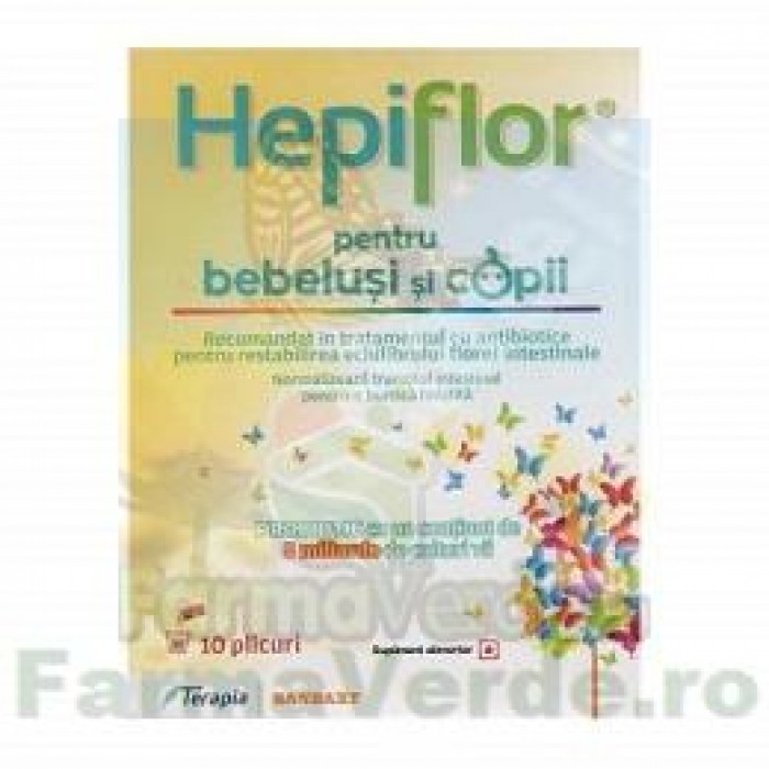 Hepiflor probiotic pentru bebelusi si copii 10 plicuri Terapia