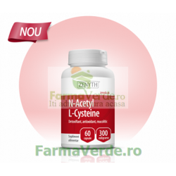 N-Acetyl L-Cysteine, detoxifiant, antioxidant, mucolitic 60 capsule Zenyth Pharmaceuticals