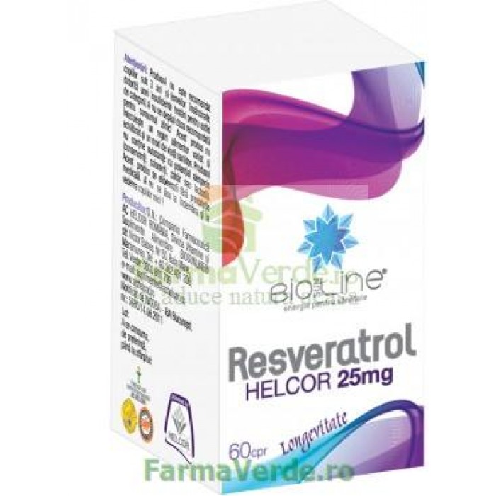 Resveratrol (Antitumoral) 25 mg 60 comprimate ACHelcor