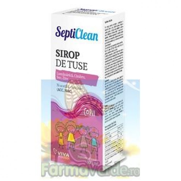 Sirop De Tuse Septiclean Cu N Acetyl L Cisteina 0 Mg Copii 100 Ml Vitalia K