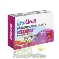 SUPOZITOARE CU GLICERINA LaxaClean 1400 mg COPII 10 supozitoare Vitalia K Pharma