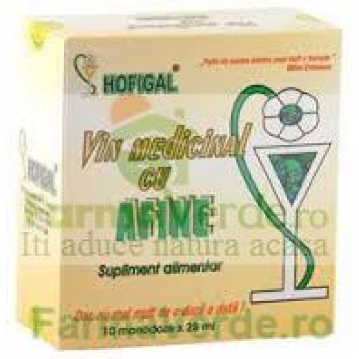 Vin medicinal cu Afine 10 monodoze x 25 ml Hofigal