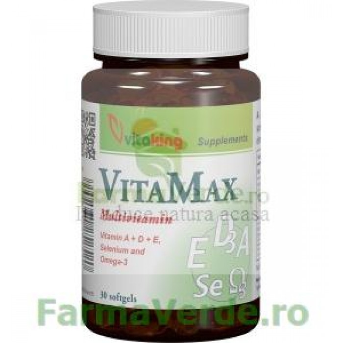 Vitamax Vitamina A+D+E,Seleniu si Omega 3 30 capsule Vitaking