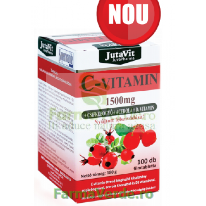 Vitamina C+Macese+Extract de Aacerola1500 mg 100 comprimate Jutavit Magnacum Med