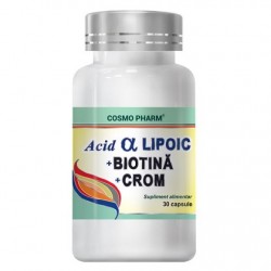 Acid Alfa Lipoic cu Biotina si Crom 30 capsule Cosmopharm