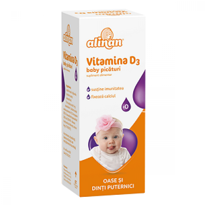 Alinan Vitamina D3 Picaturi 10 ml Fiterman Pharma