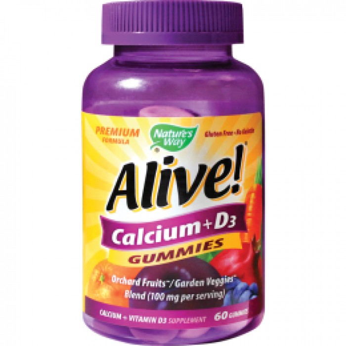 Alive Calcium + D3 Gummies 60 jeleuri Nature's Way Secom