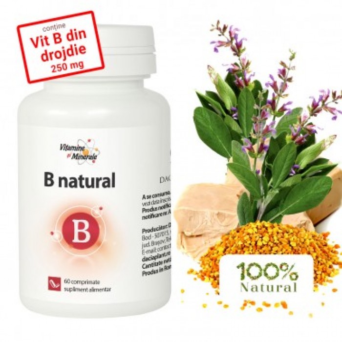 B Natural Vitamine si Minerale 60 Comprimate DaciaPlant