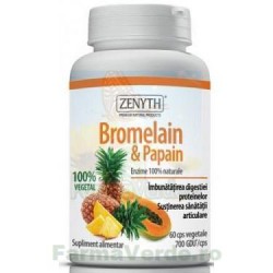 Bromelain & Papain Enzime Digestive 60 capsule Zenyth