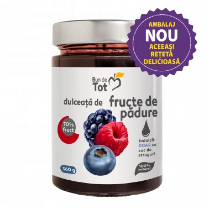 Dulceata de fructe de padure fara zahar 370 gr Bun de Tot Dacia Plant