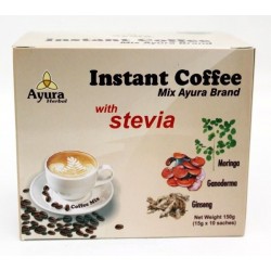 Cafea Cappuccino Instant cu Ganoderma si Stevie 10 plicuri Ayura Herbal