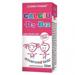 CALCIU D3 B12 Sirop Copii Advanced Kids 125 ml Cosmopharm
