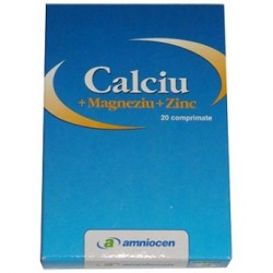 Calciu+Mg+Zn 24 comprimate Amniocen
