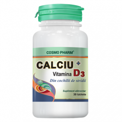 Calciu + Vitamina D3 30 comprimate Cosmopharm