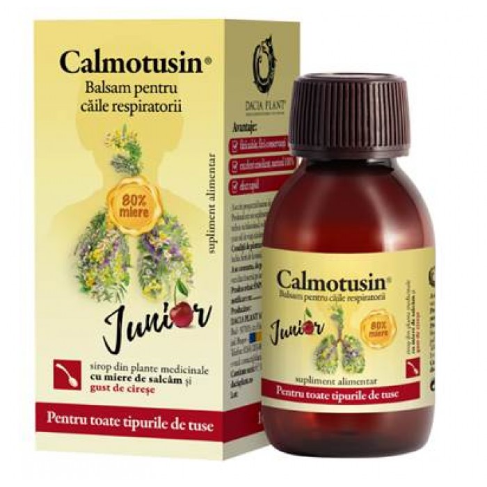 Calmotusin junior sirop cu gust de cirese 100 ml DaciaPlant