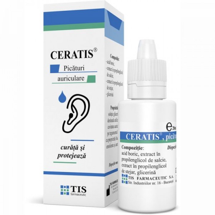 CERATIS Picaturi Auriculare 20 ml TIS Farmaceutic