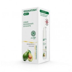 Crema naturala regeneranta de noapte cu avocado si resveratrol 45 ml VivaNatura