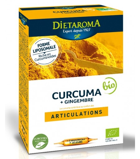 Curcuma Turmeric Bio Extraforte 20 fiole Dietaroma Franta