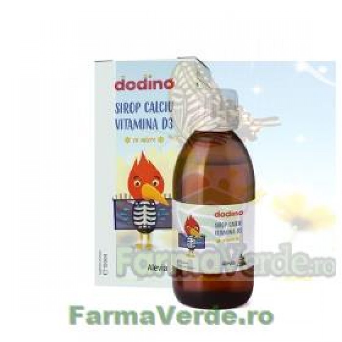 Dodino Sirop Calciu Vitamina D3 cu miere 150 ml Alevia
