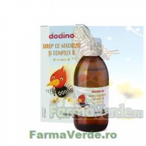 Dodino Copii Sirop Cu Magneziu Si Complex B Cu Miere 150 Ml Alevia