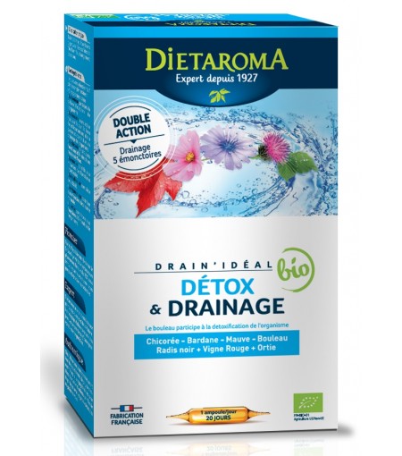 Drain Ideal BIO 20 fiole Detoxifierea organismului Dietaroma France