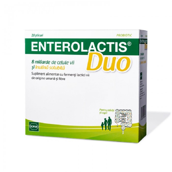 Enterolactis DUO + INULINA contra constipatiei 10 plicuri