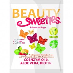 Jeleuri gumate fara zahar cu aroma de fructe, coenizma Q10, aloe vera si biotina 125 gr Beauty Sweeties